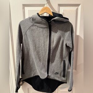 Nike Heather Gray and Black Hoodie
